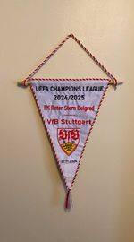 VfB Stuttgart v FK Crvena Zvezda Champions League 2024 Пеннант Wimpel.