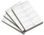 Netball Quarters score pads/scoring cards - 4 Pads