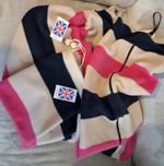 NEWMARKET STRIPE FLEECE, NEW COLOUR, PINK, NAVY, BEIGE.  FULL SET