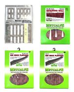 METCALFE OO/HO SCALE LOT OF 4 WALL/PLATFORM CARD CONSTRUCTION KIT PACKS