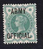 O42. 1/2d blue-green ARMY OFFICIAL. Unmounted mint with RPS certificate (2011).