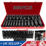 35pcs DEEP IMPACT Socket Set 1/2" Inch Drive Long Reach Impact Sockets 8mm-32mm