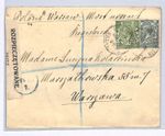 GB POLAND INTERRUPTED MAIL Reg'd Cover 1920 Warsaw *DAMAGED* Explanatory WX178