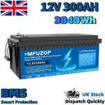 12V300Ah LiFePO4 Lithium Battery Rechargeable Battery for RV Solar Home Off-grid