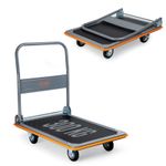 Heavy Duty 300kg Folding Platform Trolley Hand Truck Cart Sack Flat Bed Pulley
