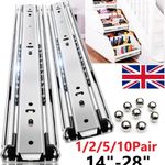 Heavy Duty Ball Bearing Drawer Slides Full Extension 350-750mm Runners Cabinet