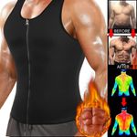 Men Sauna Sweat Vest for Weight Loss Neoprene Tank Top Waist Trainer Body Shaper