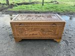 Vintage Oriental Camphor Wood Trunk /  Box / Chest