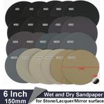 60-10000Grit 6Inch 150mm Round Sandpaper Pads Sanding Disc Wet Dry Flocking Disc