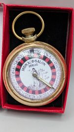 RARE MONACO SALON DEPOSE ROULETTE GAMING POCKET FOB/WATCH