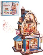 ROKR 3D Wooden Puzzle Happyduke Toys DIY Miniature House Building Kit Toy Gift