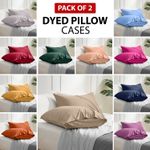 2 x Pillow Cases Luxury Housewife Extra Soft Pair Pack Plain Pillow Covers 50x75