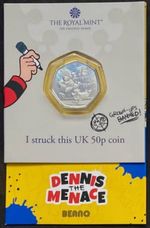 Royal Mint Experience 2026 Dennis The Menace Strike Your Own SYO 50p Coin