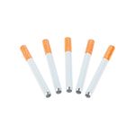10x Tobacco Pipes Cigarette Shape Metal One Hitter Pipe Dugout Smoking Gifts