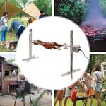 Spit Roast Hog Roaster Machine Electric BBQ Rotisserie Grill Roast Rod W/ Motor