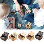 Black Engraved Hand-Cranked Musical Boxes You are My Sunshine Music Box