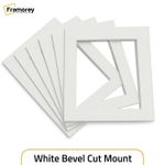 Picture Frame 1.4mm White Mounts Photo Frames Mounts Bevel Cut Bespoke order