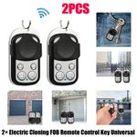 2× Electric Cloning FOB Remote Control Key 433MHz For Gate Garage Door Universal