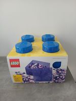 LEGO Storage Box Blue Clear 4 Studs LEGO (NEW)