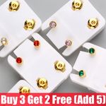 12 Pairs Medical Earrings Piercing Tool Ear Stud Surgical Steel Ear Studs UK