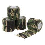 4 Rolls 4.5 x 5CM Camo Tape Wrap Self-Adhesive Camouflage Tape Jungle