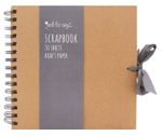 8" Square Kraft Paper Scrapbook Photo Album Guest Book Wiro Bound 50 Sheets 7561