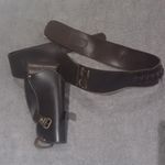 Brown Real Leather Hunting Holster & Belt Set Right Hand 6-Loop Cowboy Western