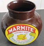 Large Ceramic Marmite Jar 16oz - Wx18cm Hx16.5cm A Rare Vintage Collectors Item 