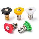 5Pcs Car 1/4"Quick Connect High Power Kit Pressure Washer Spray Nozzles Tips D