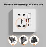 Single Socket Universal White Wall Socket with USB USB C EU USA UK IN port