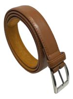 Unisex Leather Lined Belt in Tan, 1" Wide Made by SoBo Leather