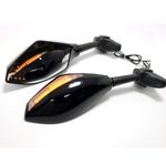 For Honda CBR600 CBR600RR 900RR 1000RR Motorcycle LED Turn Signal Side Mirrors D