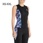 Women's 3mm Neoprene Wetsuit Top Vest Thermal Diving Clothing Front Zipper for