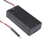 Blue Flashing 3mm Prewired LED with AA Battery Holder Pack