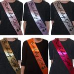 Birthday Girl Printed Satin Sash Sashes 1.6m Custom Ladies Girls Party Accessory