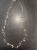 vintage sterling silver modernist curve ball link necklace 8.08g L16 Inch 925