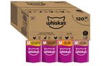 WHISKAS - 7+ Senior Wet Cat Food Pouches - 120 x 85 g - In Jelly 120 Pouches