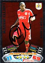 Bristol City F.C Marvin Elliott Hand Signed 11/12 Championship Match Attax.