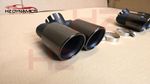 GLOSS BLACK EXHAUST TIPS FOR LAND ROVER DEFENDER 2020 2023 L663 90 / 110 / 130