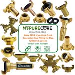 Brass GEKA Style Hose Quick Connector Claw Fitting for Pipe Splitters & Lances