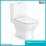 Roca Optica Rimless Vortex 360 Close Coupled Toilet Soft Close Seat