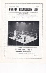 WRESTLING PROGRAMME - @ Town Hall, Crewe 23rd Feb 1961 Hayes Apollon St. Clair