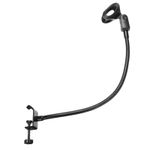 18.5" Gooseneck Desk Mic Stand  3/8" to 5/8" Microphone Holder with Clip
