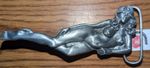 NUDE LADY NAKED WOMAN LOUNGING CUT-OUT BELT BUCKLE MADE IN USA NEW