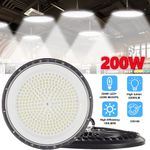 High Bay Light 200W LED UFO Industrial Factory Warehouse Workshop Garage Lights