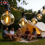 Outdoor String Lights Mains Powered G40 LED Bulbs 50- 400FT Festoon Garden Light