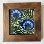 William De Morgan Merton Abbey period Persian Carnation pattern tile Framed