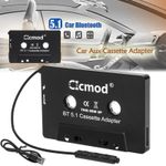 Wireless Bluetooth 5.1 Car Cassette Tape Adapter Converter for MP3 iPhone iPod