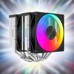 ARGB CPU Cooler SAMA A60L Dual Tower CPU Coolers 265W TDW 2×120mm PWM Fans Tech