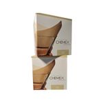 Chemex Bonded Unbleached Pre-Folded Square Coffee Filters (2 x 100 packs)